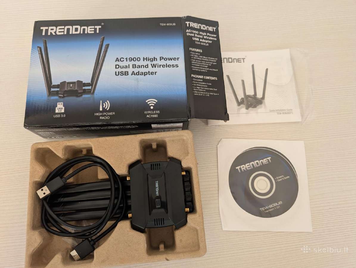 Trendnet Tew-809ub Ac1900 Wireless Usb Adapter - nuotraukos Nr. 3