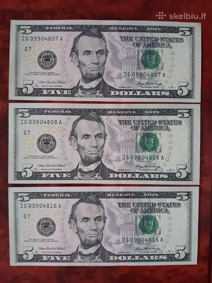 5 JAV doleriai, 2006 m, Unc, 3 vnt.