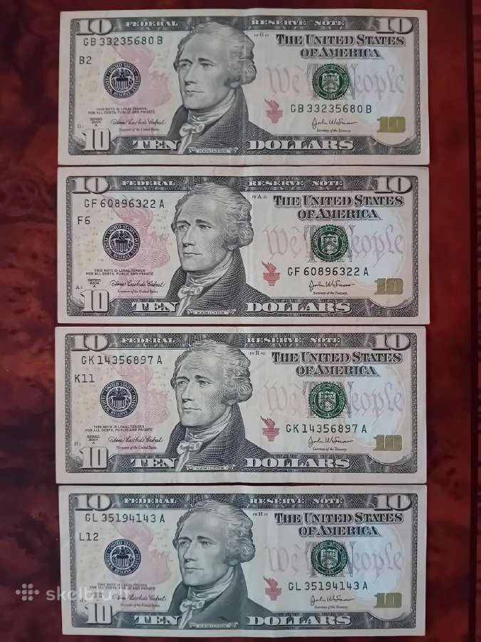 10 JAV dolerių, 2004 m, 4 vnt