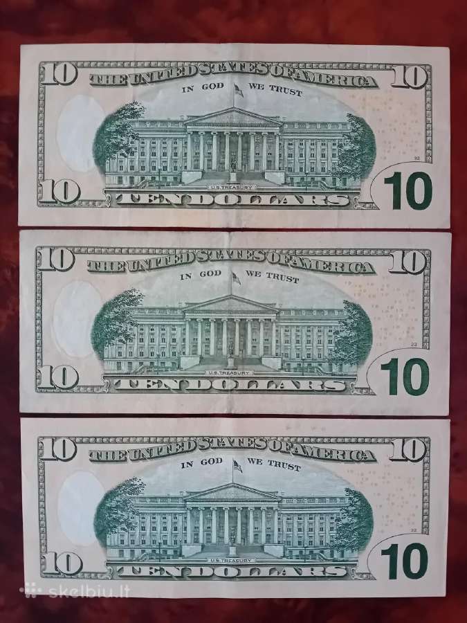 10 JAV dolerių banknotas, 2006 m, 3 vnt. - nuotraukos Nr. 2