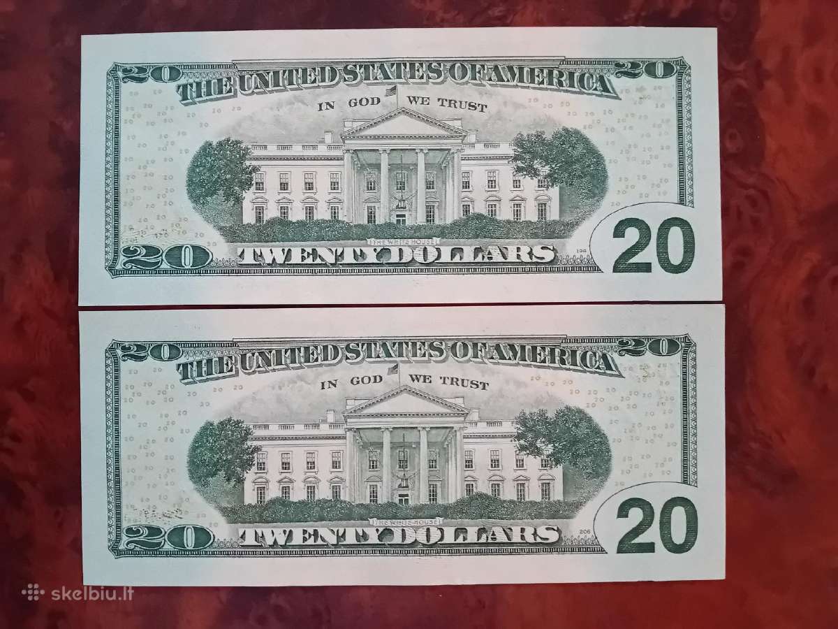 20 JAV dolerių banknotas, 2006 m, Unc, 2 vnt. - nuotraukos Nr. 2