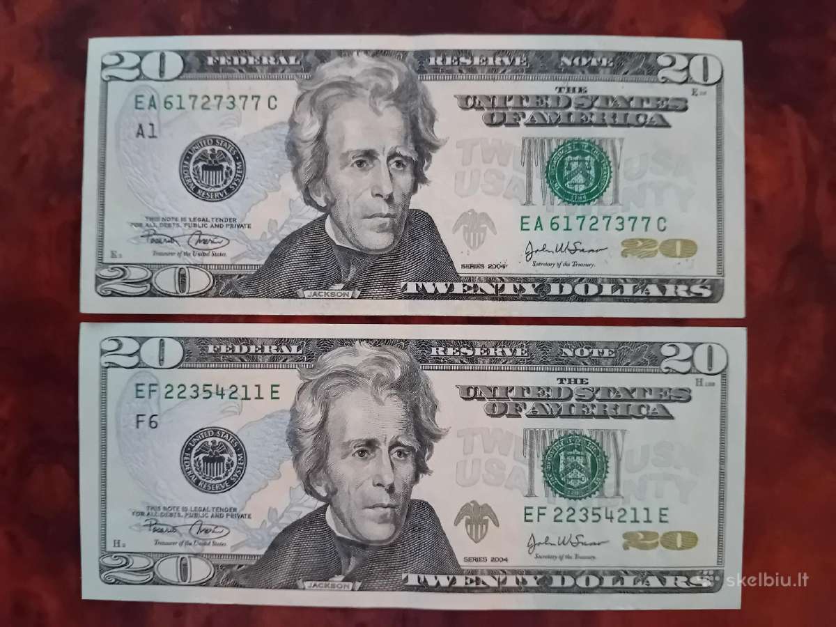 20 JAV dolerių banknotas, 2004 m, 2 vnt.