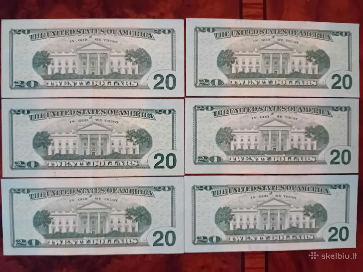 20 JAV dolerių banknotai, 2006 m, 6 vnt. - nuotraukos Nr. 2