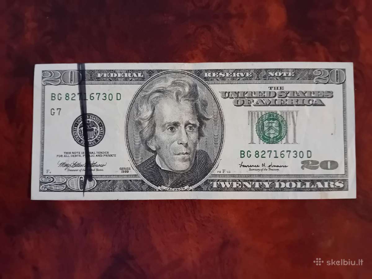 20 JAV dolerių banknotas, 1999 m. - nuotraukos Nr. 2