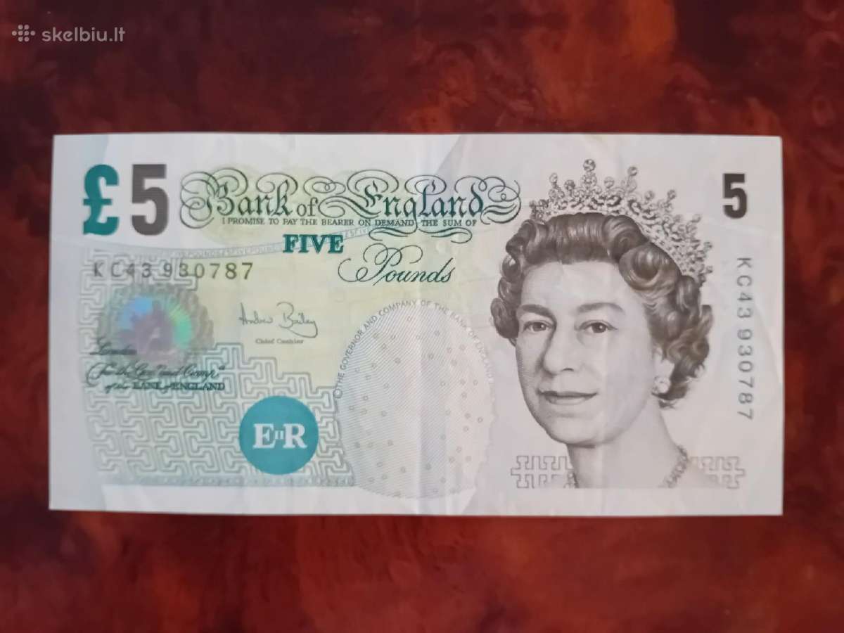 5 svarai, banknotas 2002 m. Didžioji Britanija
