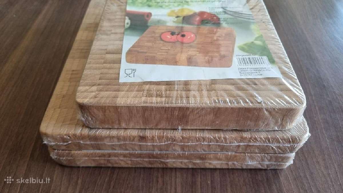 Trys storos bambuko lentutės maisto pjaustymui - nuotraukos Nr. 6