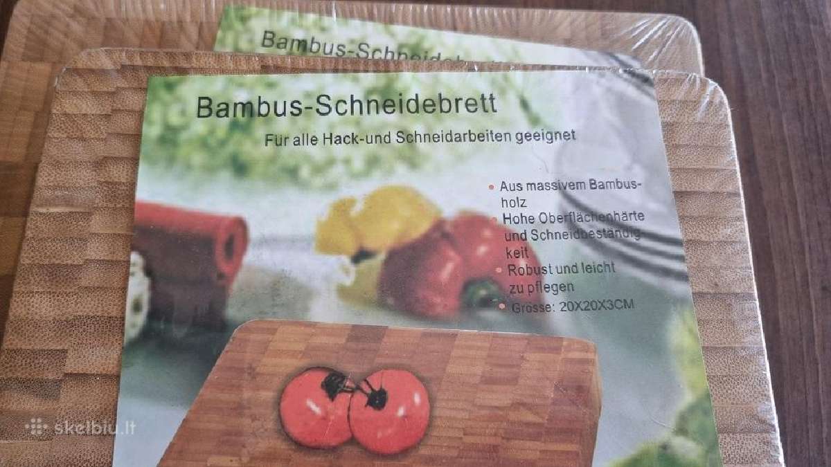 Trys storos bambuko lentutės maisto pjaustymui - nuotraukos Nr. 4