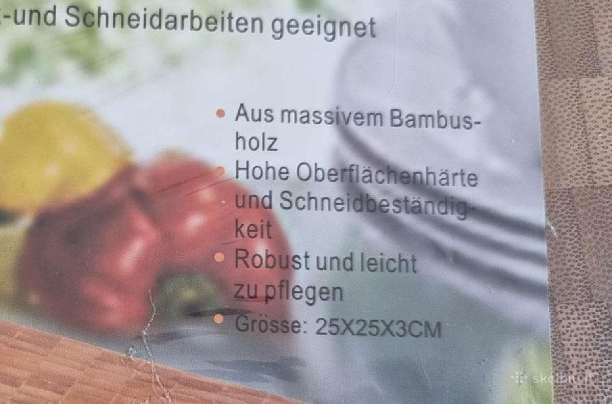 Trys storos bambuko lentutės maisto pjaustymui - nuotraukos Nr. 5