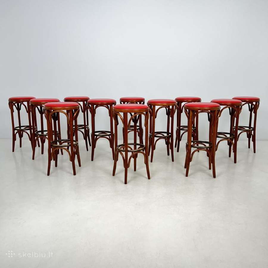 Thonet stiliaus baro kėdė 3 vnt. - nuotraukos Nr. 8