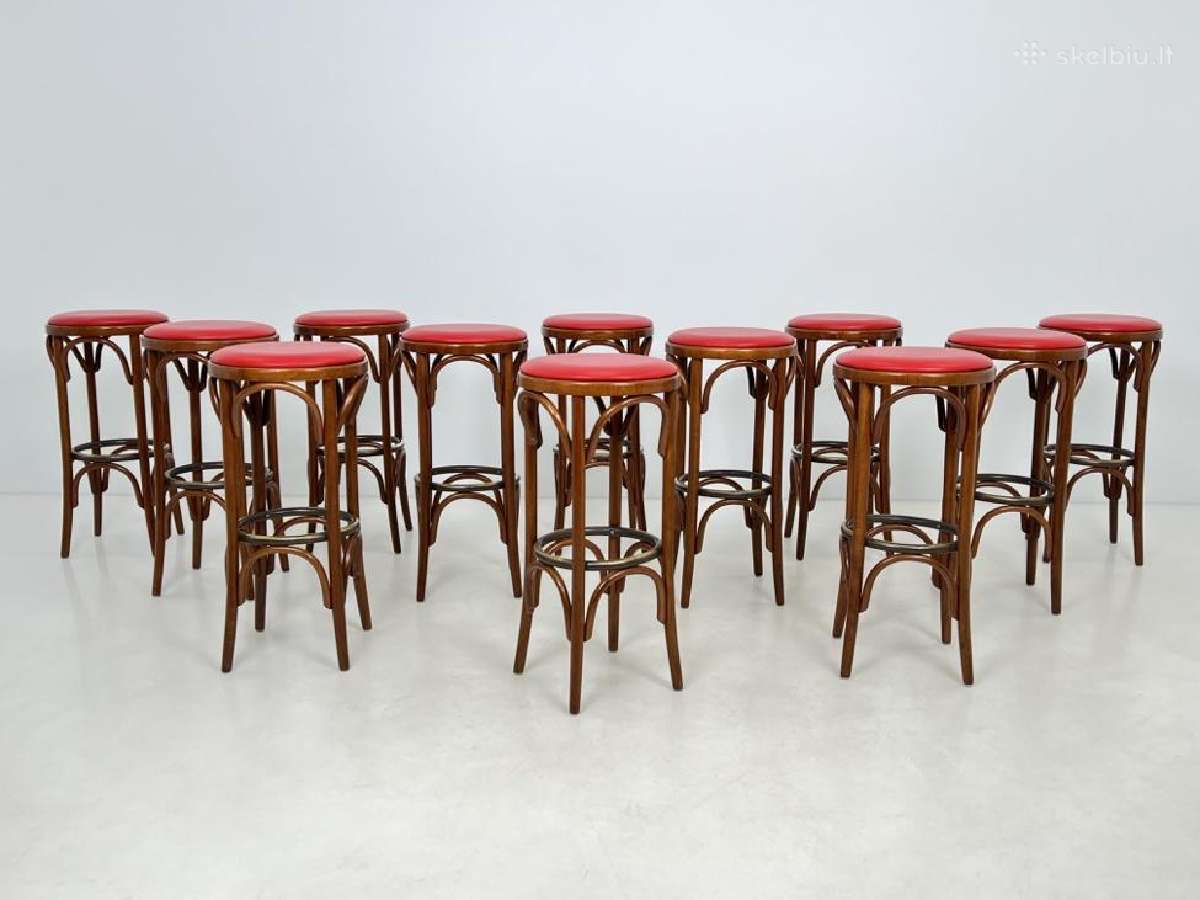 Thonet stiliaus baro kėdė 3 vnt. - nuotraukos Nr. 7
