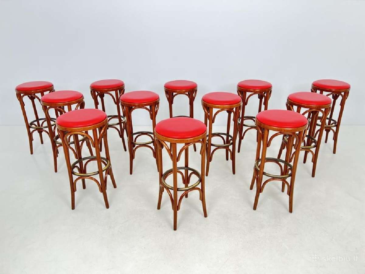 Thonet stiliaus baro kėdė 3 vnt. - nuotraukos Nr. 10
