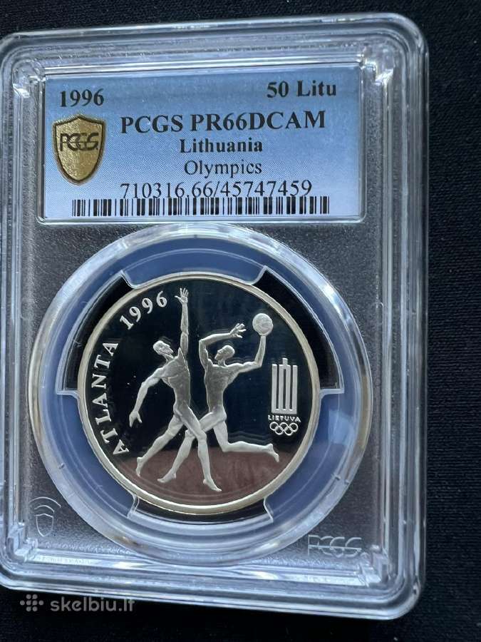 1996m 50 Litu - Atlanta - Pcgs Pr 66 Dcam