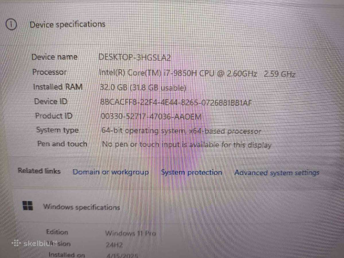 Zbook 17.3 Fhd Ips i7-9850h 32/512 Rtx 5000 16gb - nuotraukos Nr. 4