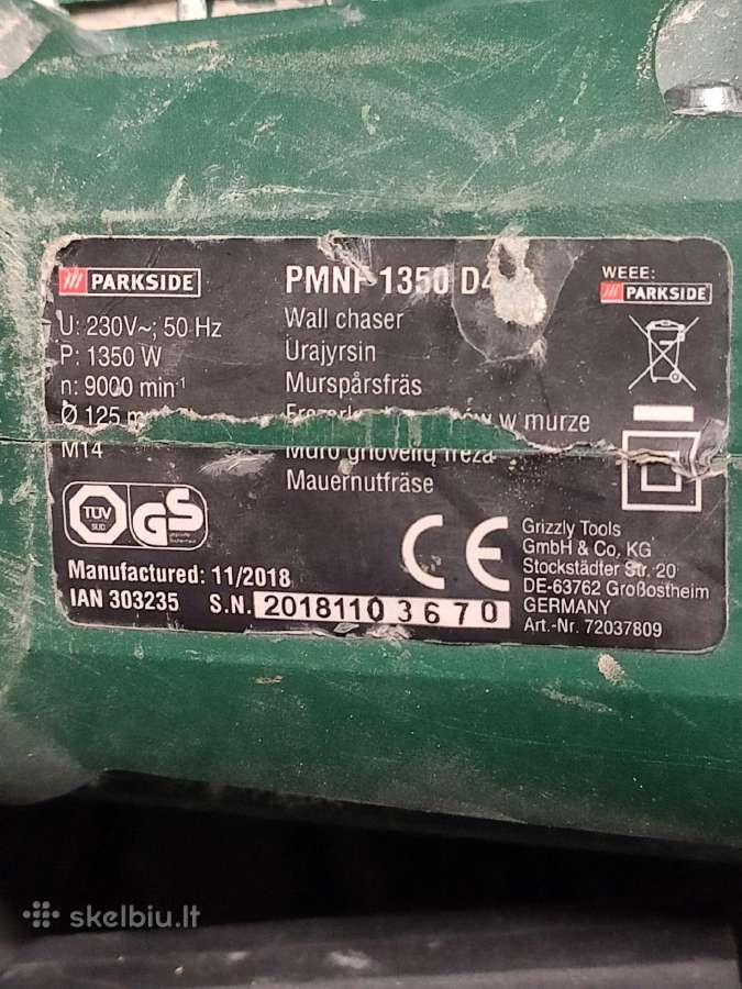 Parkside freza laidu kanalams - nuotraukos Nr. 5