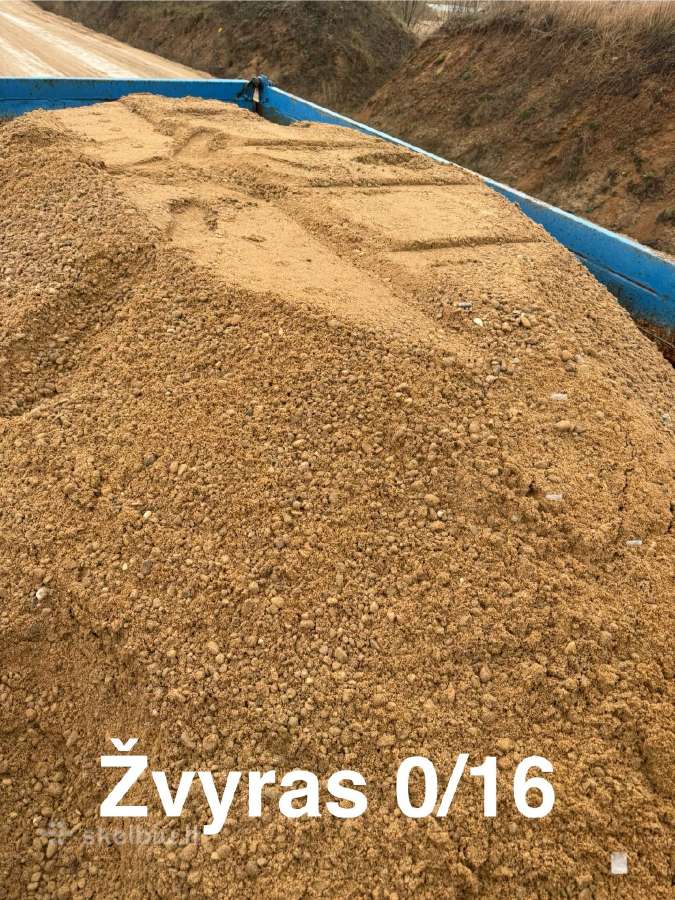 1-12kubu Žvyras Smėlis Skalda Atsijos Žvirgždas - nuotraukos Nr. 12