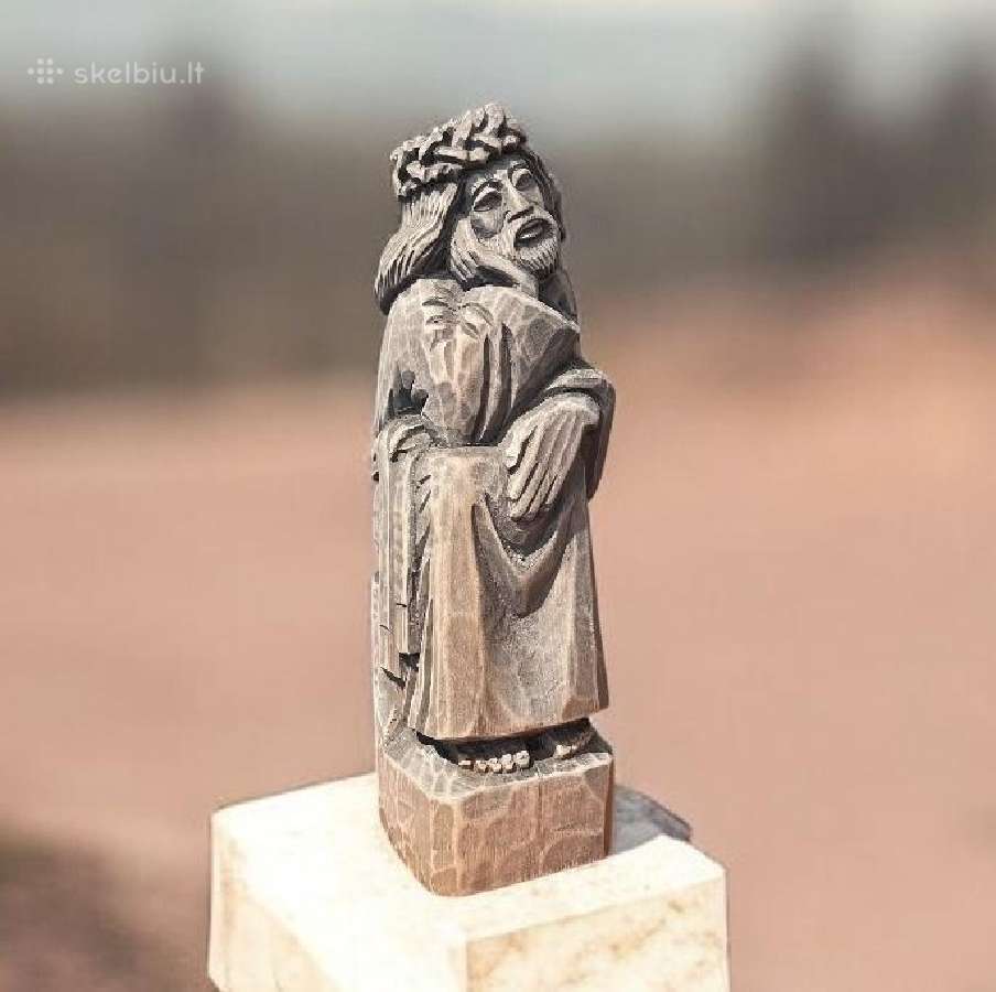 Antikvarinio stiliaus medinis Rūpintojėlis - nuotraukos Nr. 5