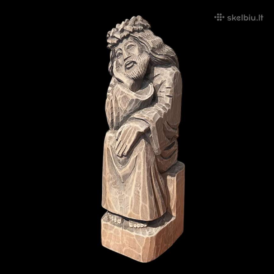 Antikvarinio stiliaus medinis Rūpintojėlis - nuotraukos Nr. 9
