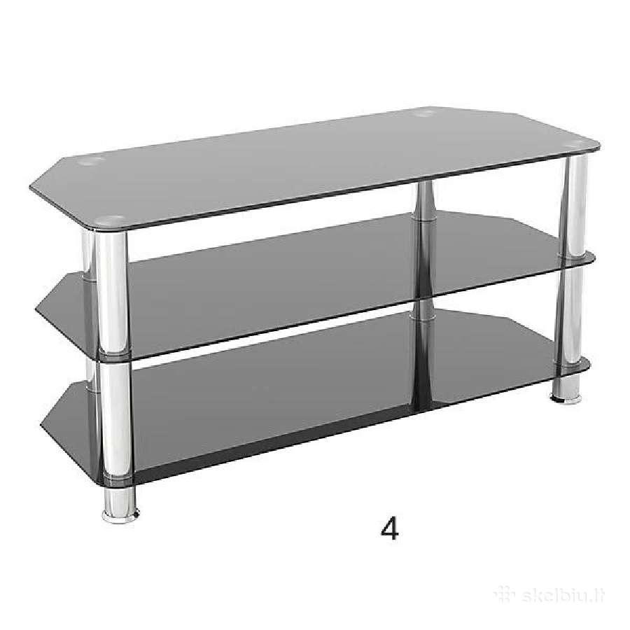Stiklinis TV televizoriaus staliukas - nuotraukos Nr. 3