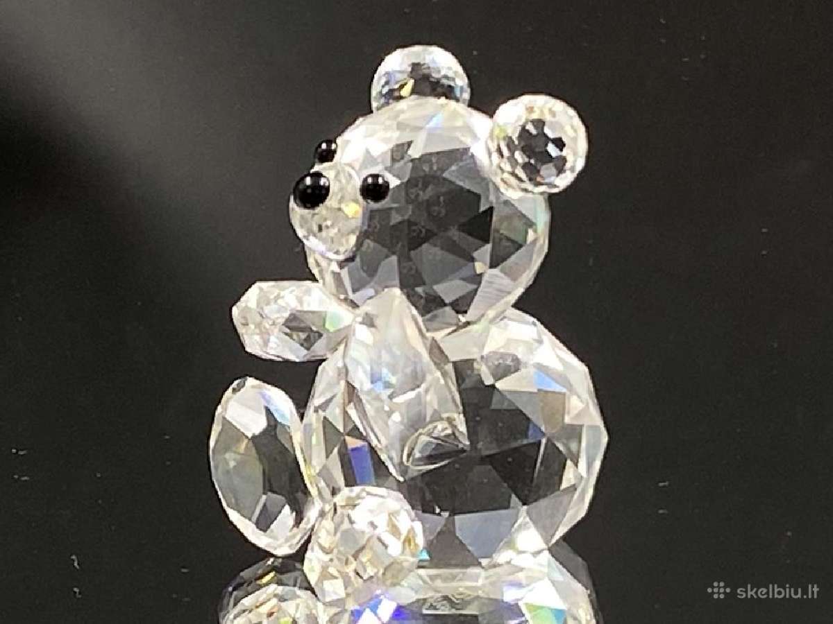 Skulptūra ''Swarovski Silver Crystal'' Meškinas