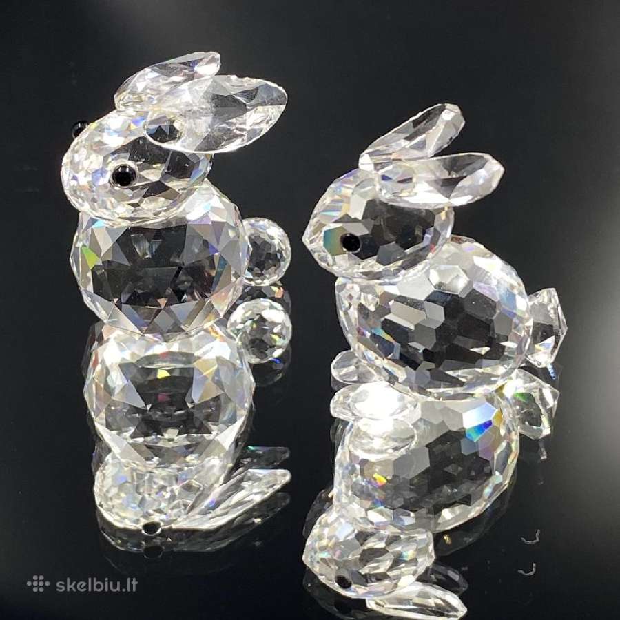 Skulptūra ''Swarovski Silver Crystal'' Triušis - nuotraukos Nr. 2