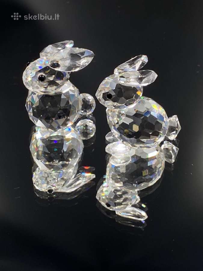 Skulptūra ''Swarovski Silver Crystal'' Triušis - nuotraukos Nr. 3