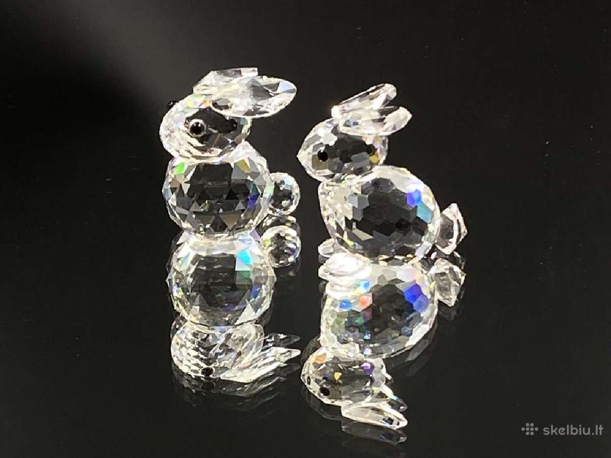 Skulptūra ''Swarovski Silver Crystal'' Triušis