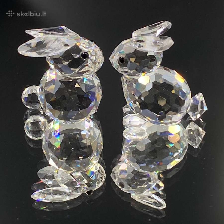 Skulptūra ''Swarovski Silver Crystal'' Triušis - nuotraukos Nr. 5
