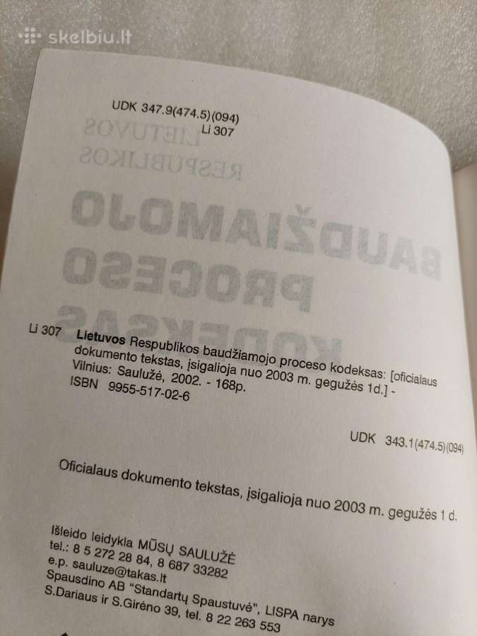 Baudžiamojo proceso kodeksas - nuotraukos Nr. 2