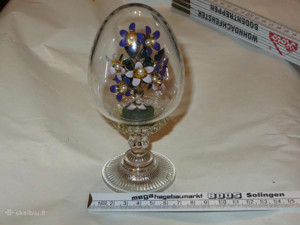 Kiaušinis krištolinis, Austria, 1990 m. Faberžė Fm - nuotraukos Nr. 3