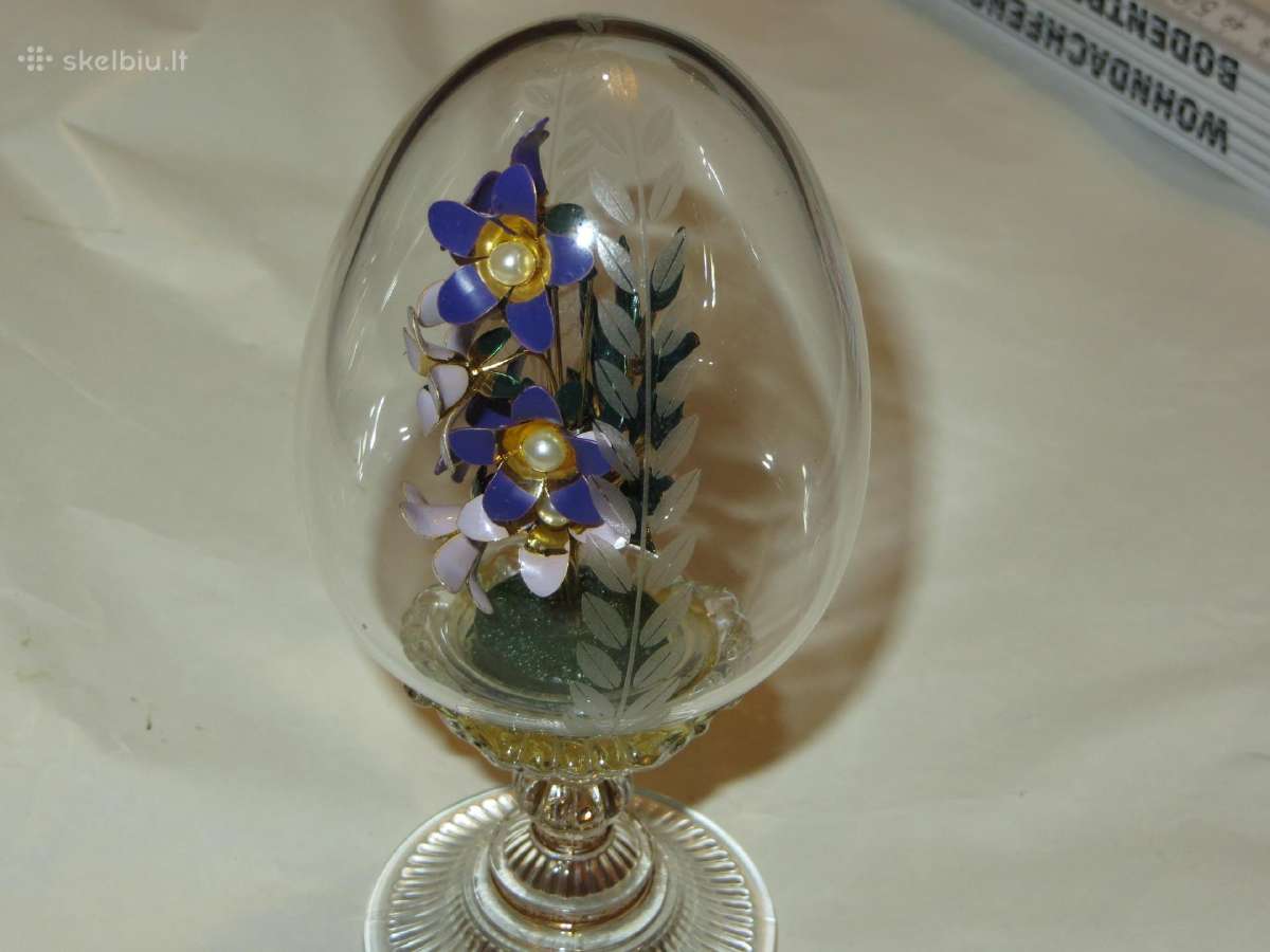 Kiaušinis krištolinis, Austria, 1990 m. Faberžė Fm - nuotraukos Nr. 5