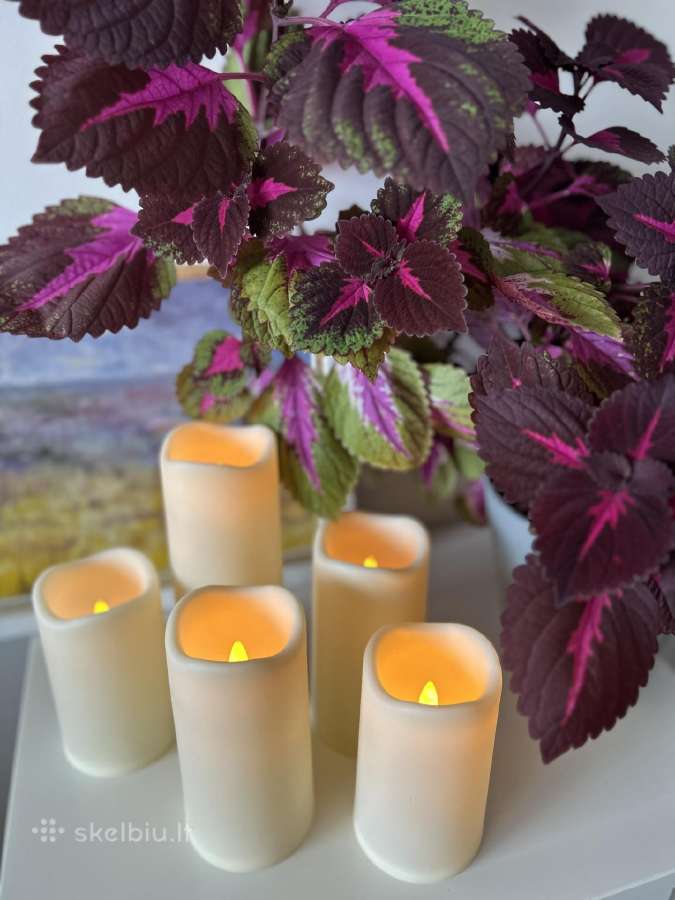 LED žvakės -šiltas atspalvis, įvairūs kiekiai - nuotraukos Nr. 5