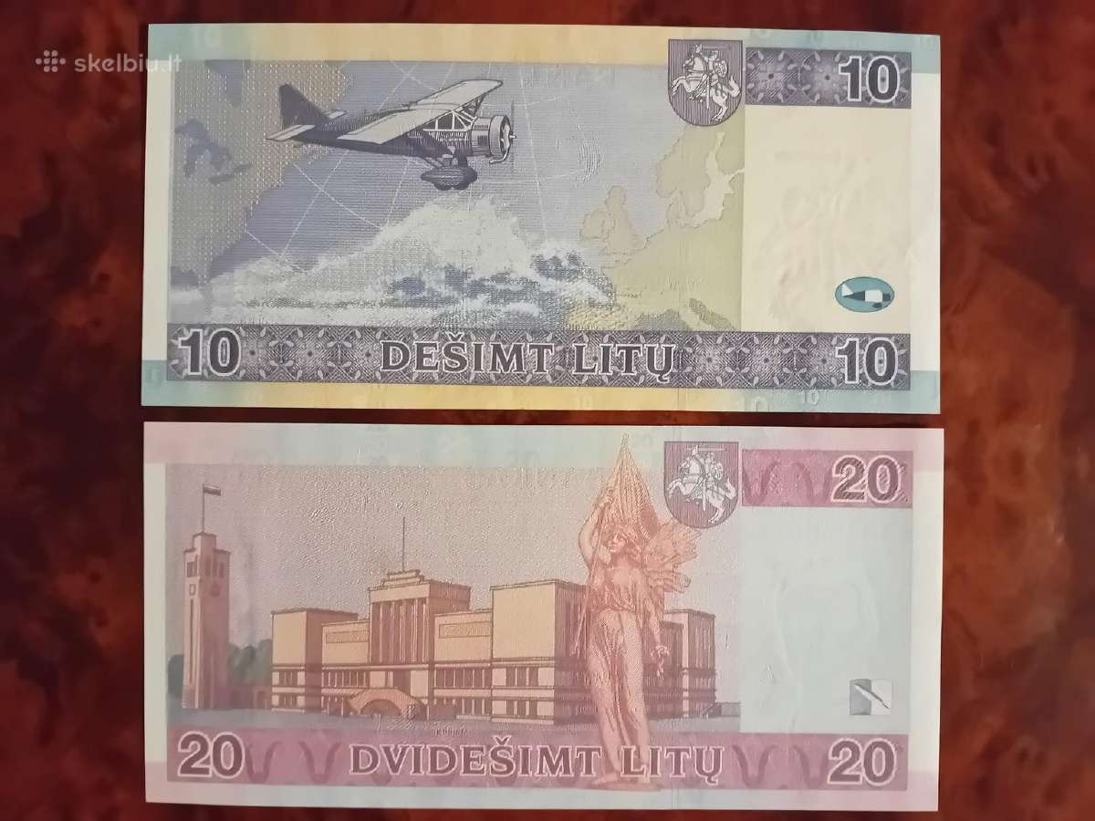 10 litų ir 20 litų banknotai 2007, unc - nuotraukos Nr. 2