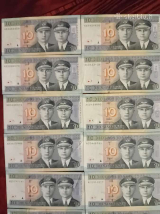 10 litų banknotai 2007m, 20 vnt - nuotraukos Nr. 2