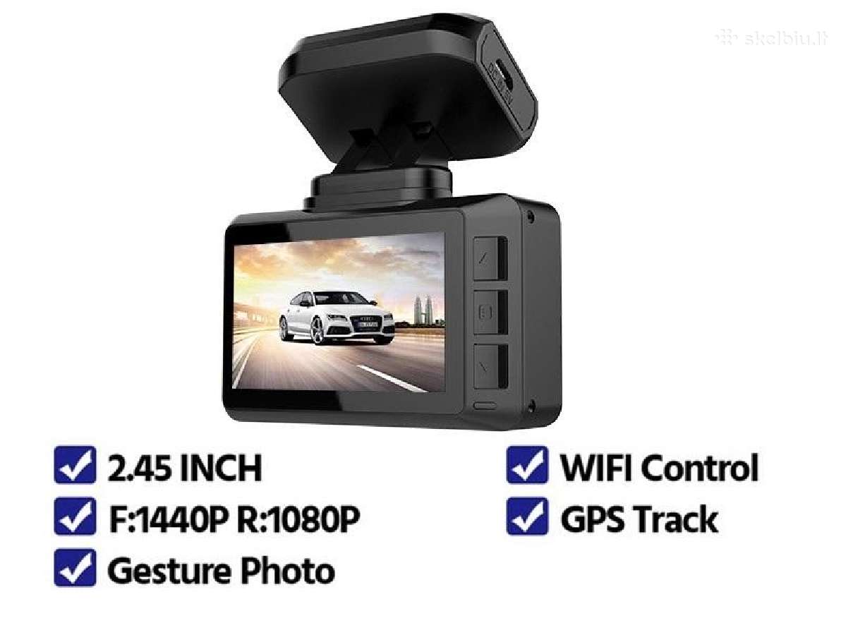 Top! 4k GPS WiFi vaizdo registratorius 2 kameros - nuotraukos Nr. 4