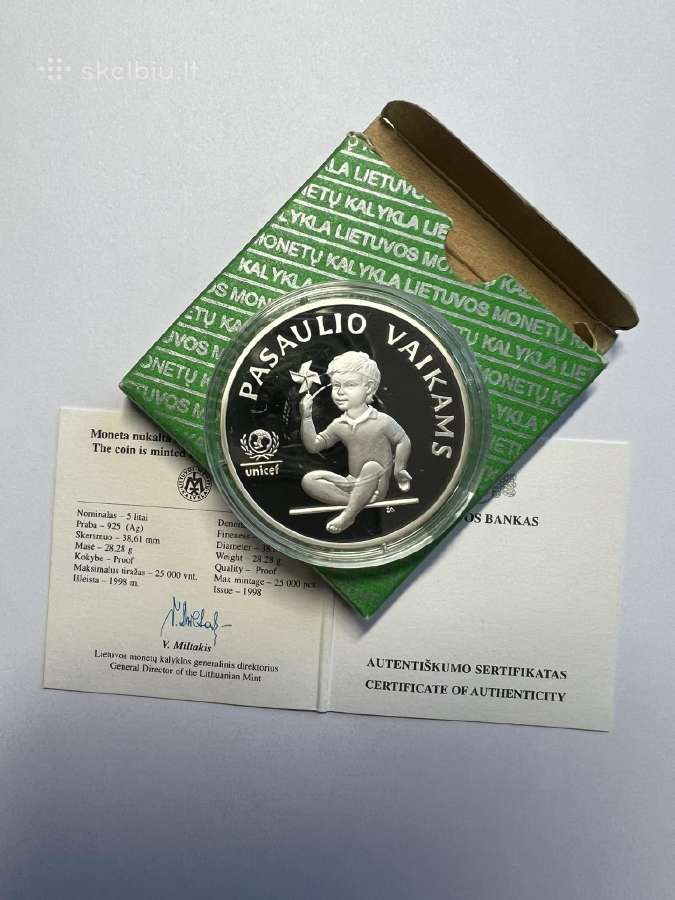 1998 m. 5 Litai - Vaikutis - Unicef-