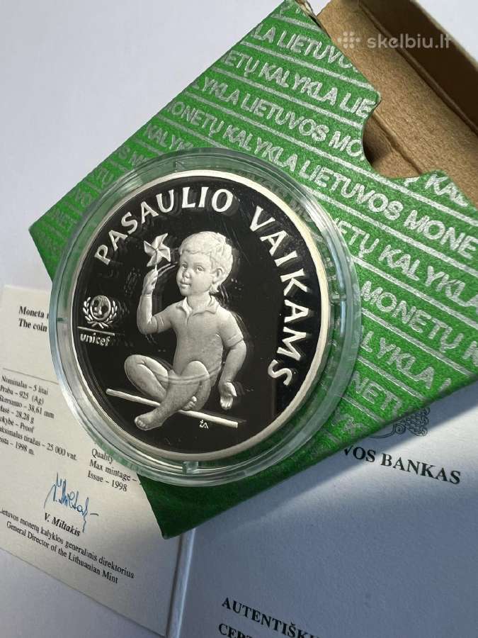 1998 m. 5 Litai - Vaikutis - Unicef- - nuotraukos Nr. 5