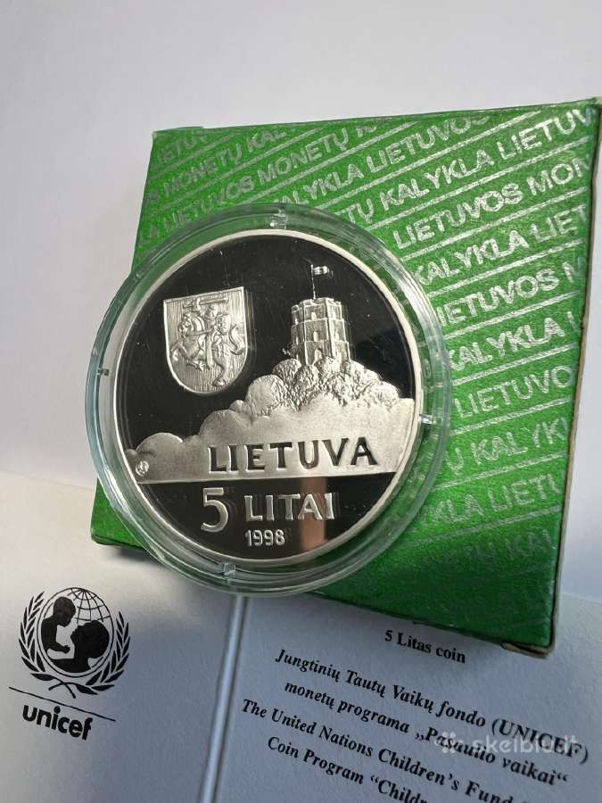 1998 m. 5 Litai - Vaikutis - Unicef- - nuotraukos Nr. 6