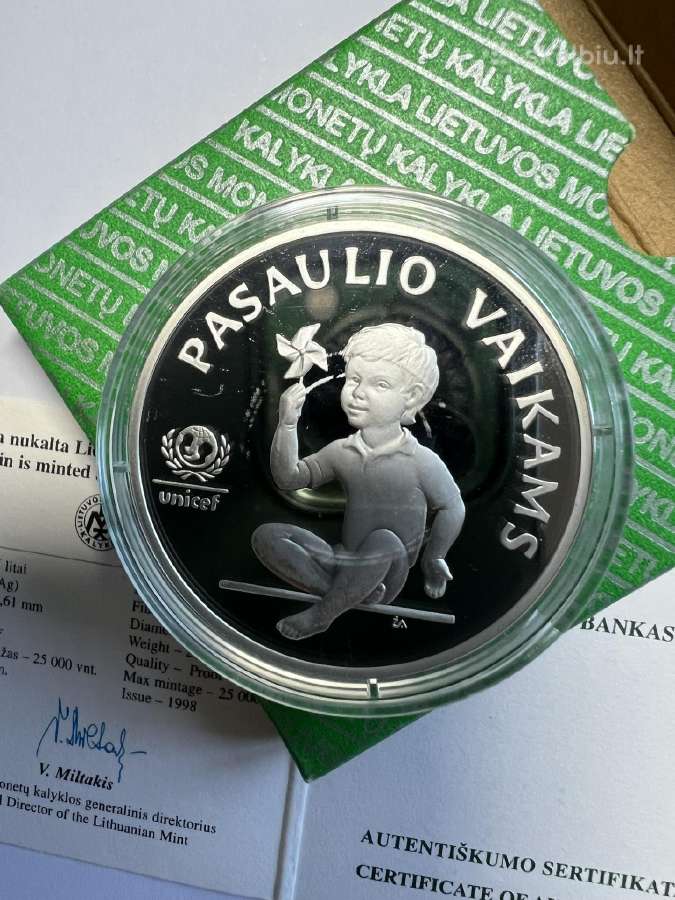 1998 m. 5 Litai - Vaikutis - Unicef- - nuotraukos Nr. 7