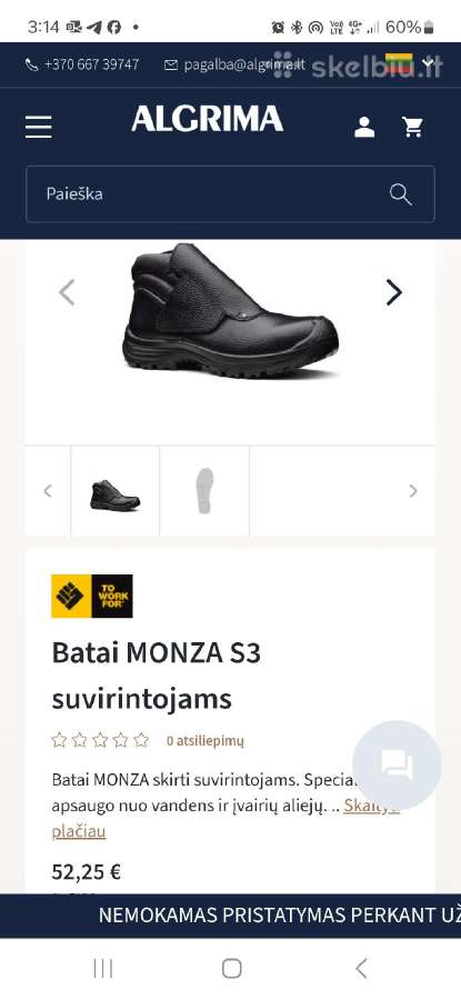 Statybine Batai Monza S3 skirti suvirintojams - nuotraukos Nr. 2