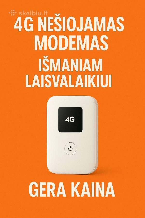 Nešiojamas 4G modemas su 2400mah baterija!