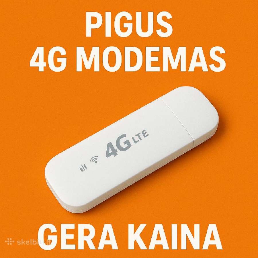 Metams internetas + Nešiojamas 4G modemas-159 eur