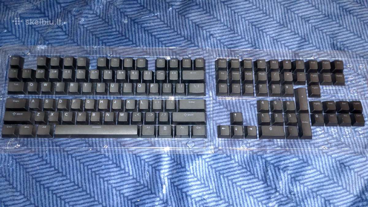Key caps double shot persišviečiantys 124 caps