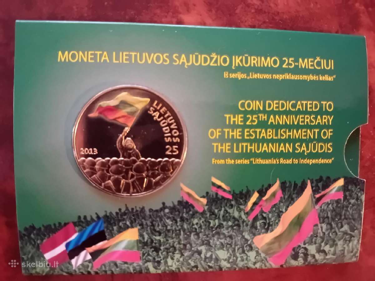 25 litų moneta Lietuvos Sąjūdžio įkūrimo 25-čiui