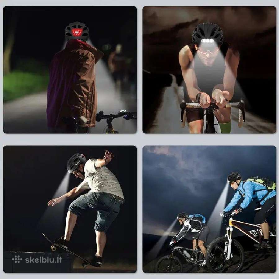 LED šalmai dviračiams, paspirtukams nuoma - nuotraukos Nr. 6