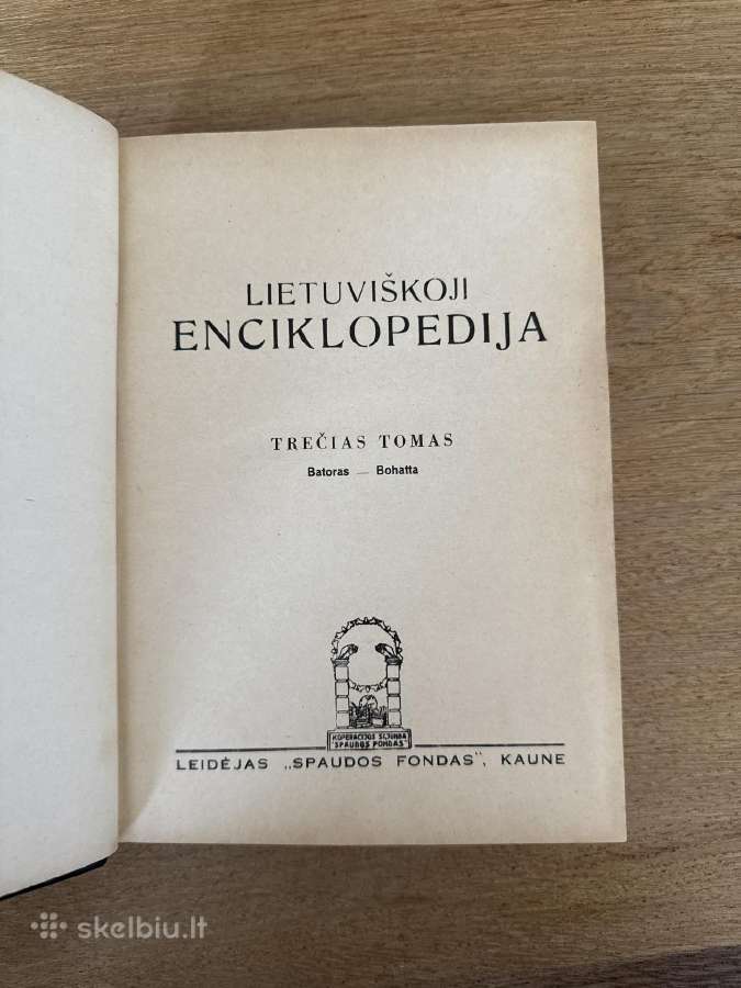 Lietuviškoji enciklopedija (3 tomas)