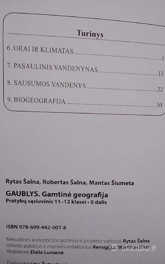 Gamtinė geografija.pratybų sąsiuvinis 11- 12 kl - nuotraukos Nr. 2