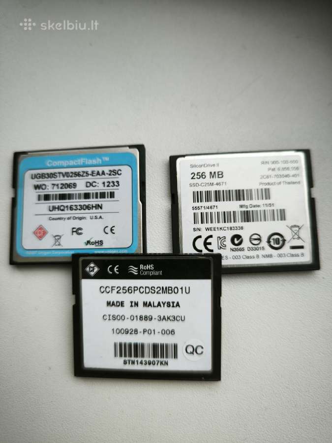 Compact Flash korteles 32mb ir 256mb - nuotraukos Nr. 4