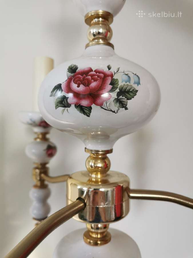 Porceleno antikvarinis šviestuvas - nuotraukos Nr. 6