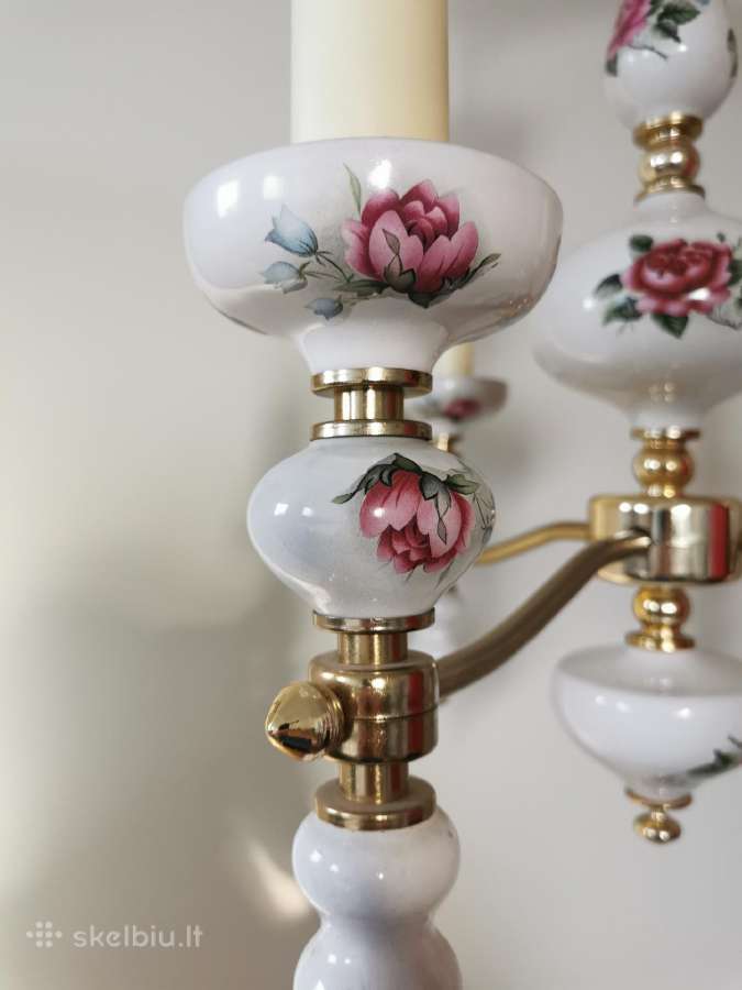 Porceleno antikvarinis šviestuvas - nuotraukos Nr. 7