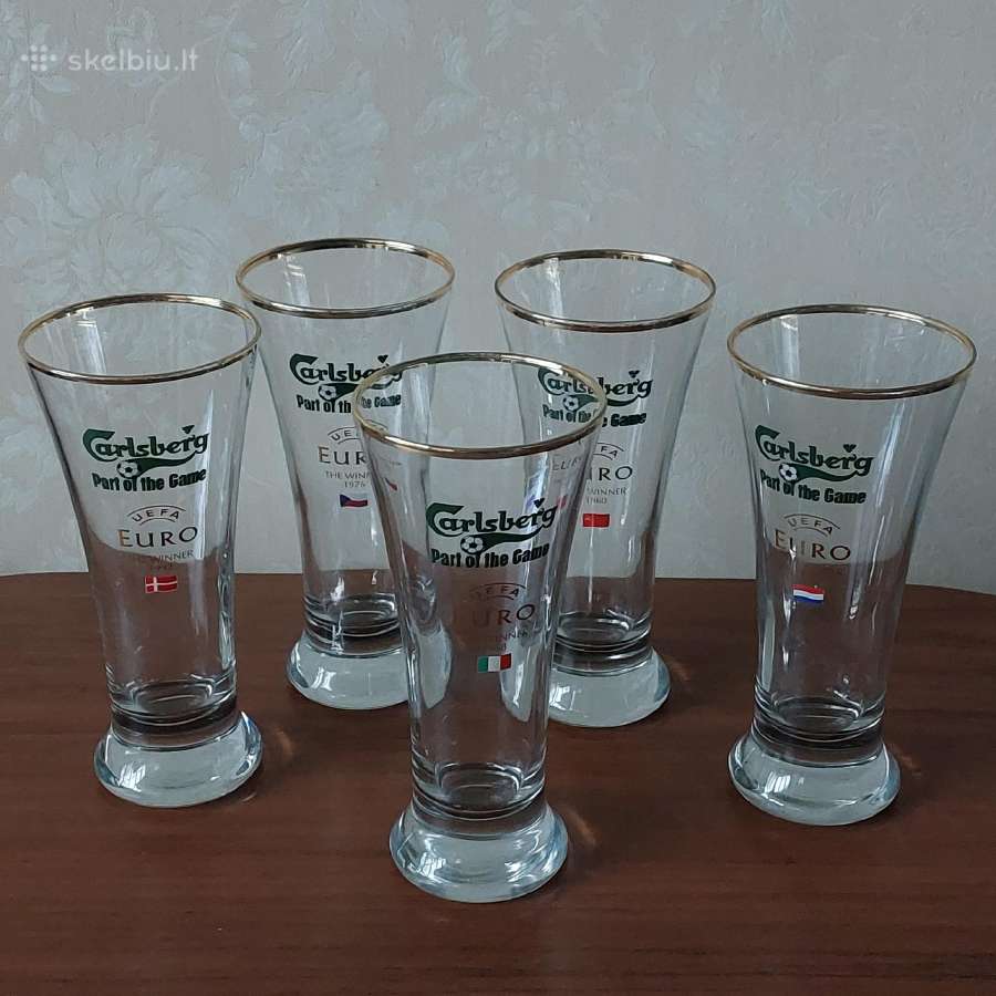 Beer glasses " Carlsberg " / Uefa Euro